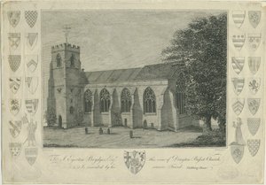Drayton Bassett Kirche (Stich) von Stebbing Shaw