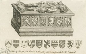 Lichfield Kathedrale - Grab von Lord Bassett: Gravur, undatiert [ca. 1791]