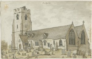 Rugeley Kirche (Alt): Aquarell, undatiert [1762-1802] von Stebbing Shaw