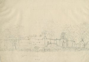 Rushall Castle/Hall: Bleistiftzeichnung, nd [1762-1802]