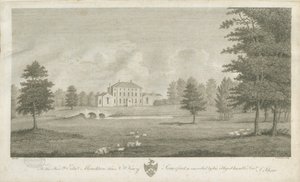 Somerford Hall: Gravur, undatiert [spätes 18. Jahrhundert] von Stebbing Shaw