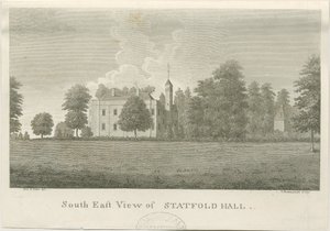 Statfold Hall: Gravur, undatiert [1762-1798]