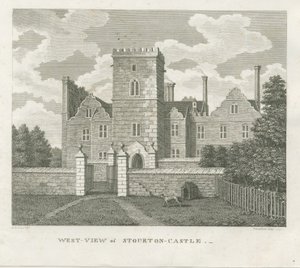 Stourton Schloss: Gravur von Stebbing Shaw