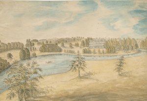 Trentham Hall: Aquarell, nd [ca. 1794] von Stebbing Shaw