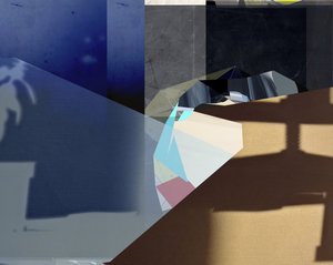 Blaue Geometrische Schatten