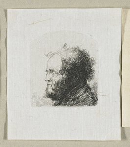 Kopf eines bärtigen Mannes im Profil nach links von Stefan Juliusz Norblin de la Gourdaine