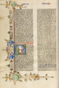 Initial H: Moses spricht zu den Israeliten von Stefan Lochner