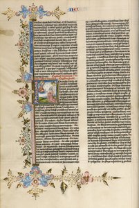 Initiale L: Gott spricht zu Moses