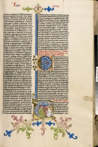 Initiale T: Blinder Tobit und der Engel von Stefan Lochner