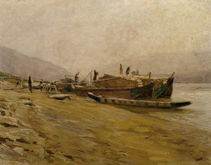 Donauschleppschiffe bei Spitz