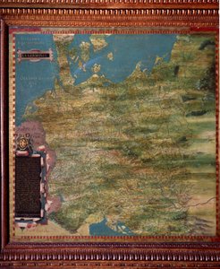 Deutschland Karte von Stefano Bonsignori, um 1581. Florenz, Palazzo Vecchio, Sala del Mappamondo