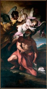 Der heilige Hieronymus wird von Engeln gegeißelt von Stefano Maria Legnani