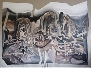 Futuristische Stadtlandschaft Abstrakt von Stefano Mazzolini