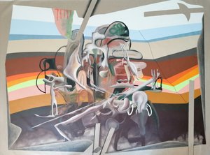 Surreale Traumlandschaft Figuren von Stefano Mazzolini
