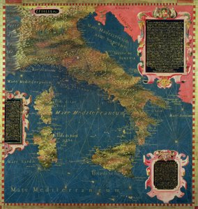 Karte des sechzehnten Jahrhunderts Italien, aus der 