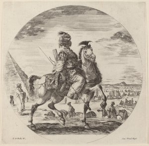 Ein schwarzer Reiter von Stefano della Bella