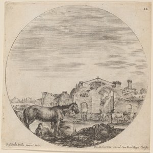 Bäder des Diokletian und schlafender Hirte, 1646