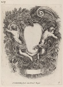 Kartusche mit Apollo und Pan