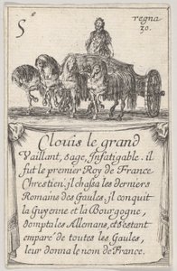 Clovis der Große Tapfer, weise..., aus dem Spiel der Könige von Frankreich Jeu des Rois de F..., 1644 von Stefano della Bella