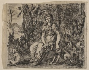Diana, aus Spiel der Mythologie Jeu de la Mythologie, 1644