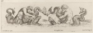 Delfine und Tritonen von Stefano della Bella