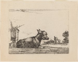 Ruhender Esel, 1642 von Stefano della Bella