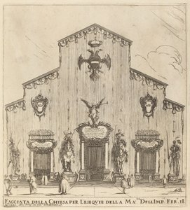 Fassade der Kirche San Lorenzo, Florenz von Stefano della Bella