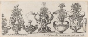 Fantastische Vasen, wahrscheinlich 1646 von Stefano della Bella