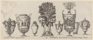 Fantastische Vasen, wahrscheinlich 1646 von Stefano della Bella