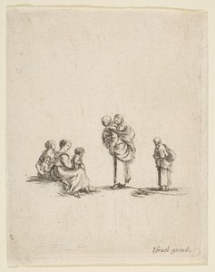 Vier Bettlerinnen, ca. 1641 von Stefano della Bella