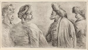 Vier Türken mit Turbanen