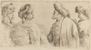 Vier Türken mit Turbanen von Stefano della Bella