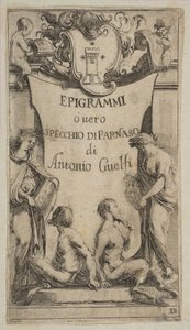 Frontispiz für Epigrammi de Guelfi, ca. 1636 von Stefano della Bella