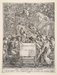 Frontispiz für Les Oeuvres de Scarron, 1649 von Stefano della Bella