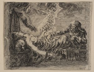 Jupiter und Danaë, aus dem Spiel der Mythologie, 1644 von Stefano della Bella