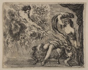 Jupiter und Semele, aus Spiel der Mythologie Jeu de la Mythologie, 1644