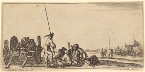 Kanone und Soldaten von Stefano della Bella