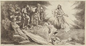 Kartusche mit zwei Skeletten von Stefano della Bella