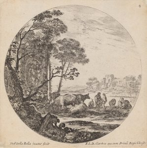 Landschaft mit römischen Ruinen