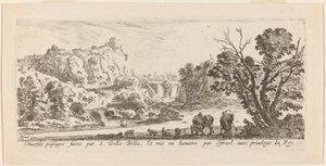 Landschaft mit Wasserfall, 1641