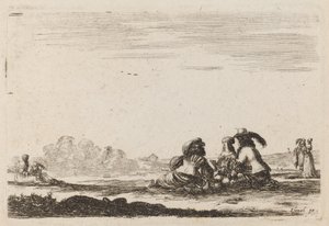 Herren und Damen im Gespräch von Stefano della Bella