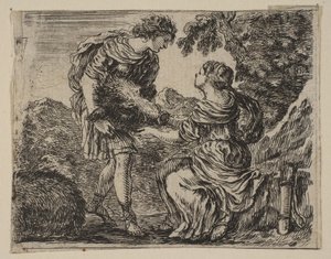 Meleager und Atalanta, aus Spiel der Mythologie Jeu de la Mythologie, 1644