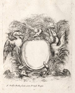 Neues Modell für ein Kartusche, 1647 von Stefano della Bella