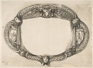Ornamentdesign für eine These über das Gerät: Quest un soccorso, ca. 1656