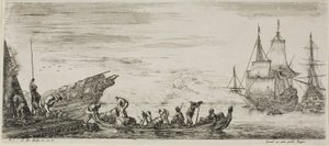 Tafel Eins aus Verschiedene Einschiffungen von Stefano della Bella