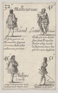 Raoul ... Louis der Jüngere..., aus Das Spiel der Könige von Frankreich Jeu des Rois de France, 1644 von Stefano della Bella