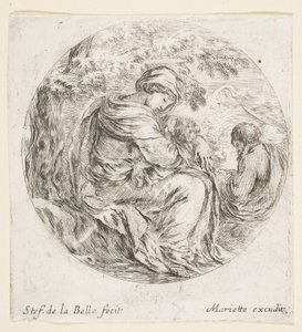 Ruhe auf der Flucht nach Ägypten, ca. 1641 von Stefano della Bella