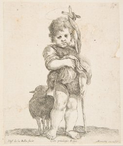 Johannes der Täufer mit gefalteter Robe, ca. 1641 von Stefano della Bella