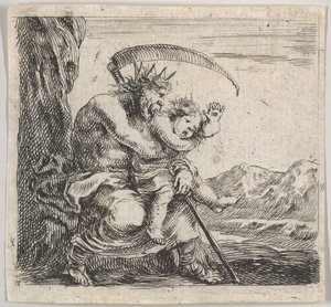 Saturn, aus Spiel der Mythologie Jeu de la Mythologie, 1644 von Stefano della Bella