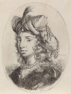 Sultanin mit Perlen geschmückt, nach links gewandt, 1649-1650